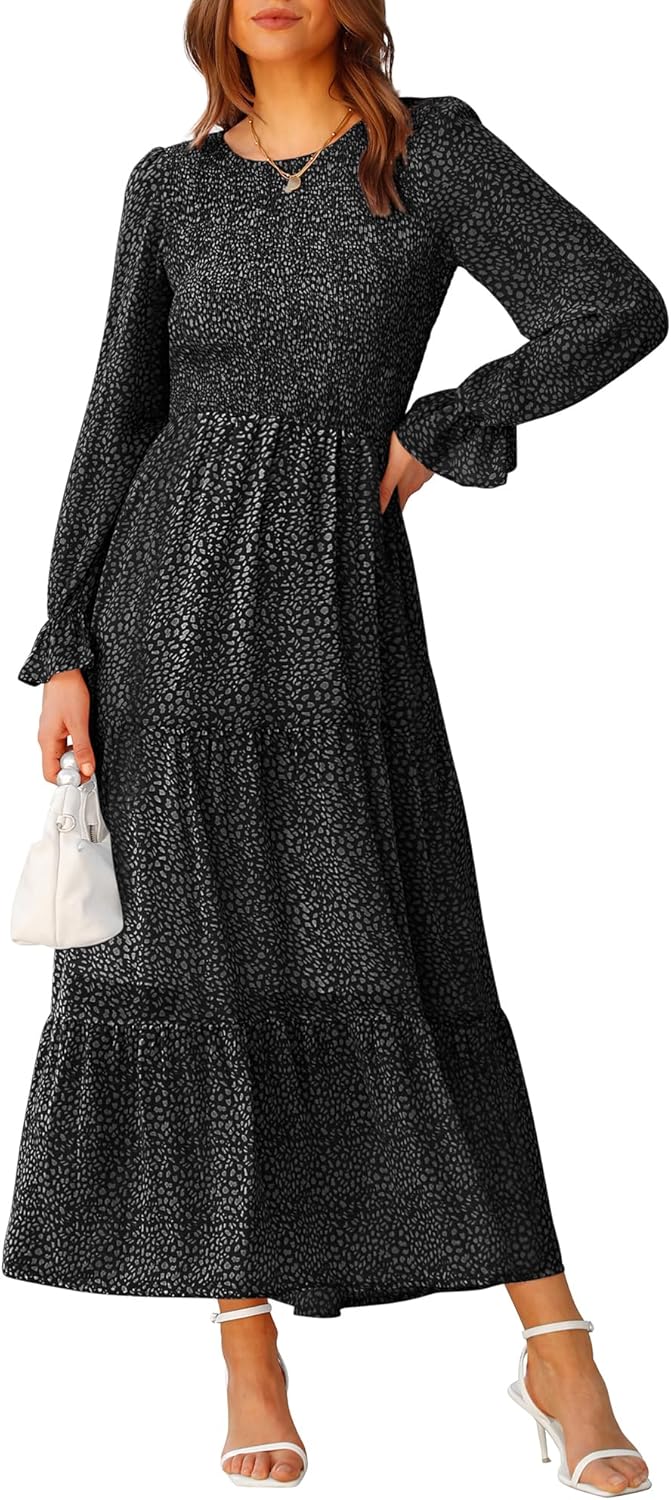 BTFBM Womens Casual Floral Maxi Dress For All Seasons