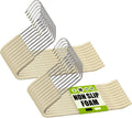 Beige Sponge Padded Pants Hangers 20-Pack - Non-Slip Chrome