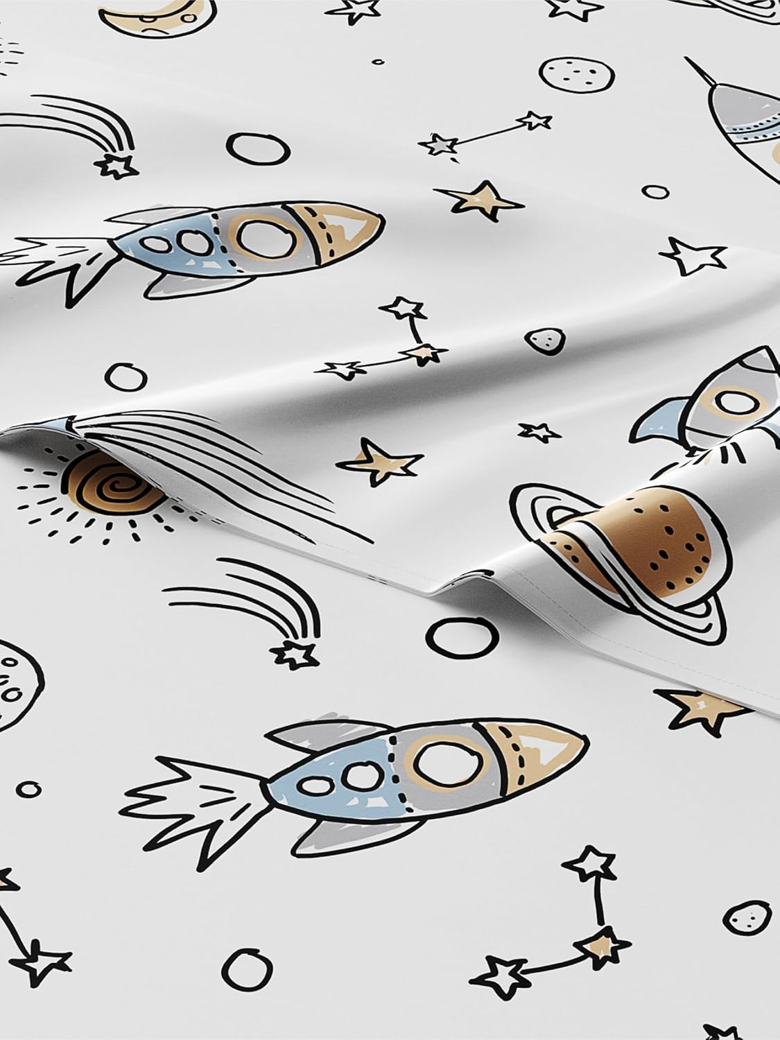 Kids Full Size Space Bed Sheets - Cozy Galaxy Theme Bedding