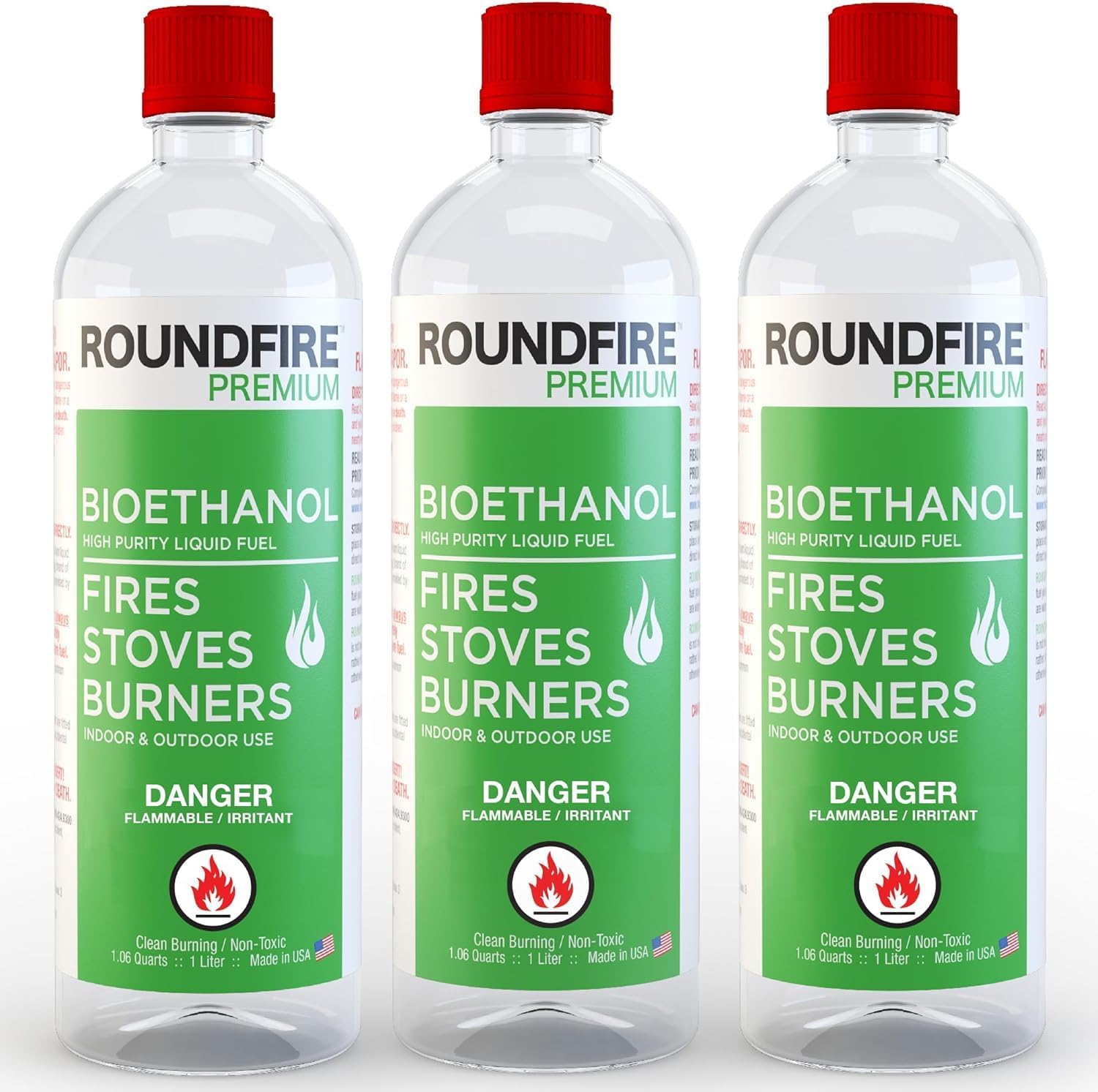 Roundfire Premium Ethanol Fuel - Clean Burning Bio Ethanol