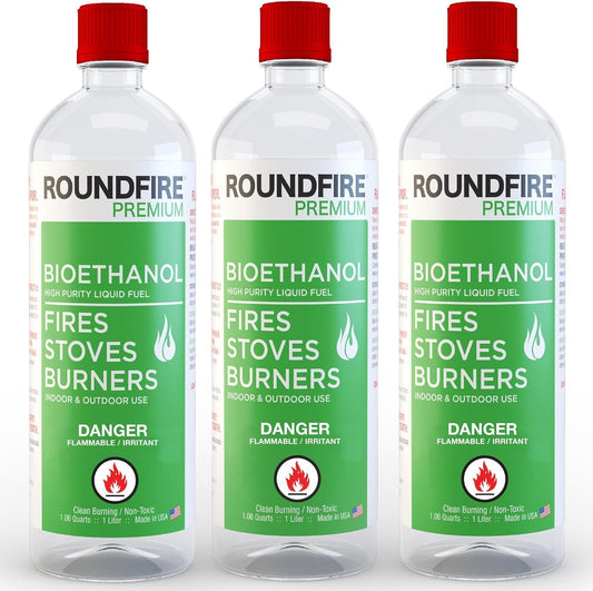 Roundfire Premium Ethanol Fuel - Clean Burning Bio Ethanol