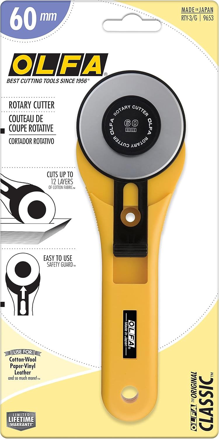 Olfa Standard Rotary Cutter 60mm for Precision Cutting Needs