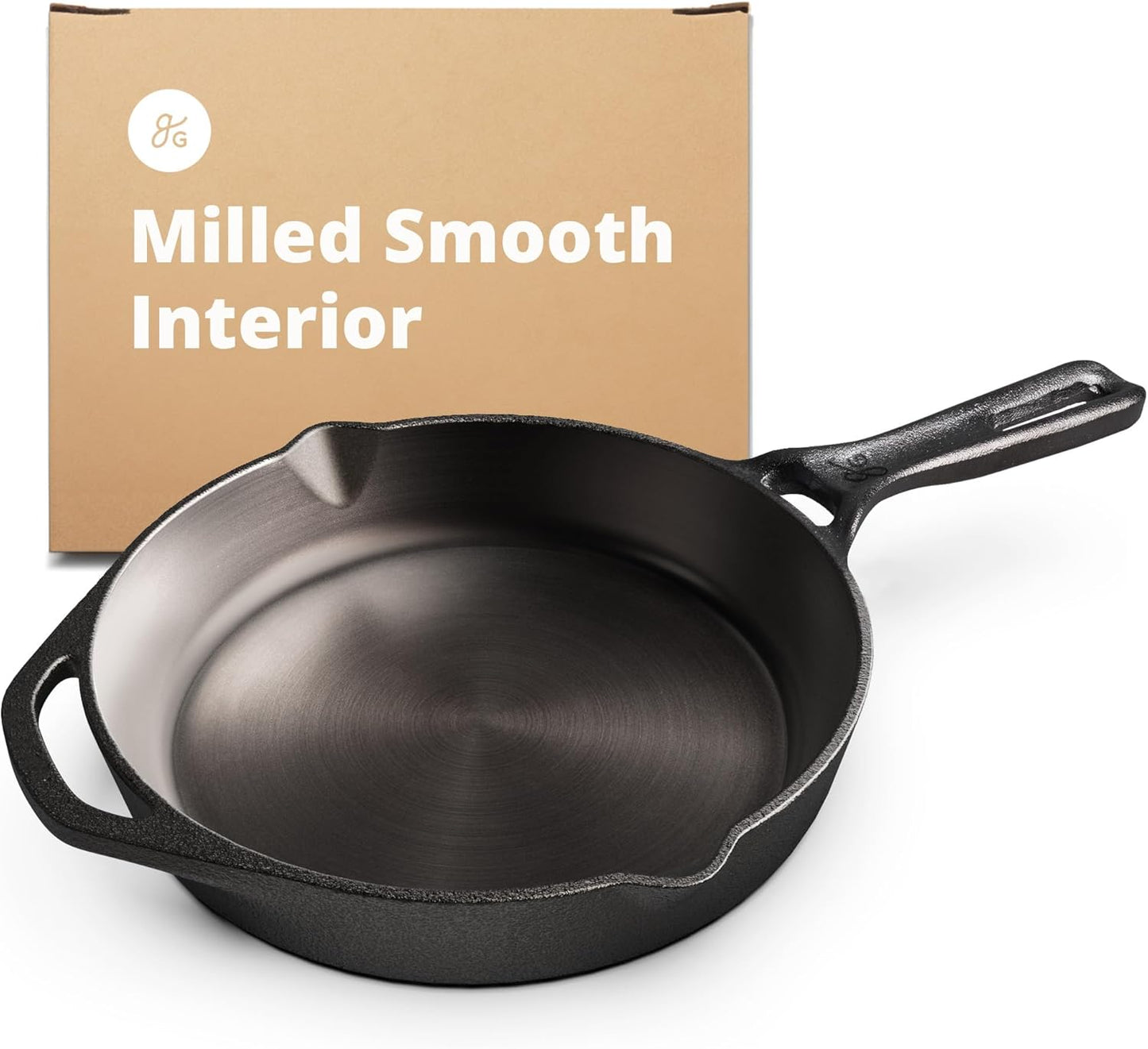 10-Inch Cast Iron Skillet for Frying, Baking, and Grilling