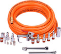 WYNNsky 3/8 X 25ft PVC Air Hose Kit + 17pc Accessory Set