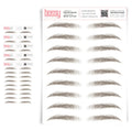 Temporary Eyebrow Tattoos 5 Pack - Natural Hair Strokes, Waterproof