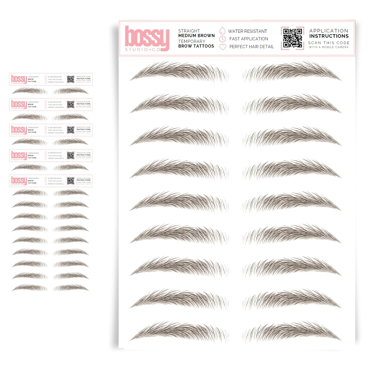 Temporary Eyebrow Tattoos for Natural Hair-Like Brows