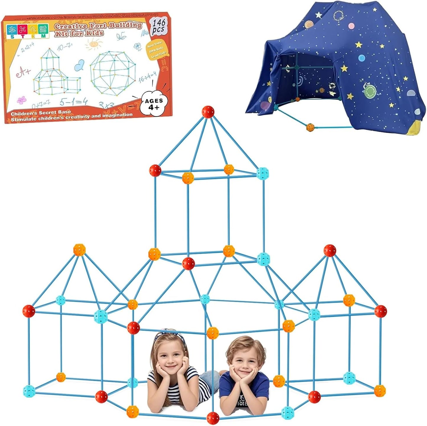 146-Piece Fort Building Kit - Endless Creativity!