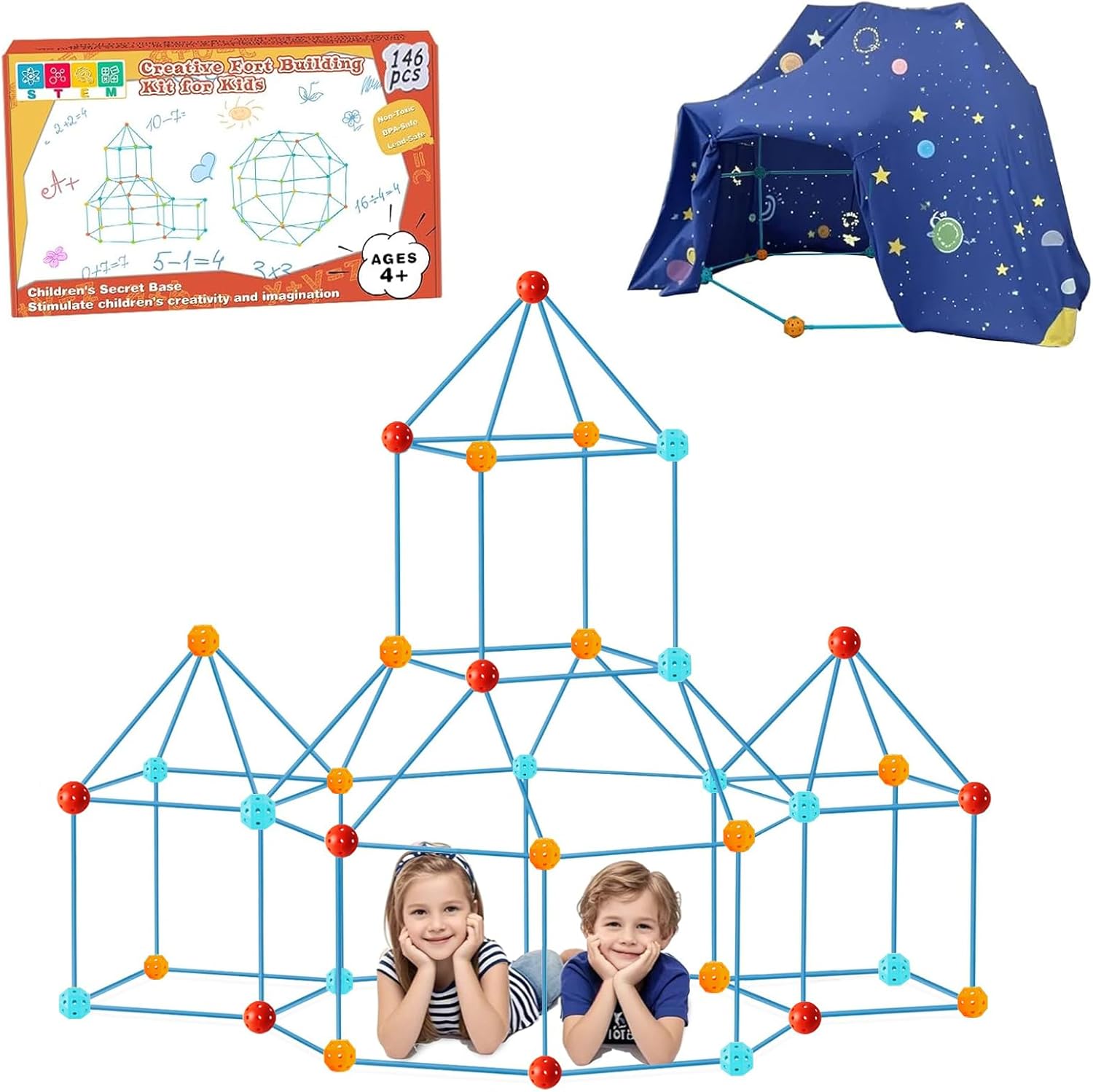 146-Piece Fort Building Kit - Endless Creativity!