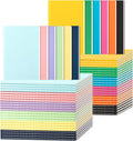 60 Pack Colorful Lined Notebooks A5 Composition Books - Bulk Set