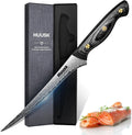 Huusk Damascus Fish Fillet Knife 7in Boning Knife - Precise Flexible
