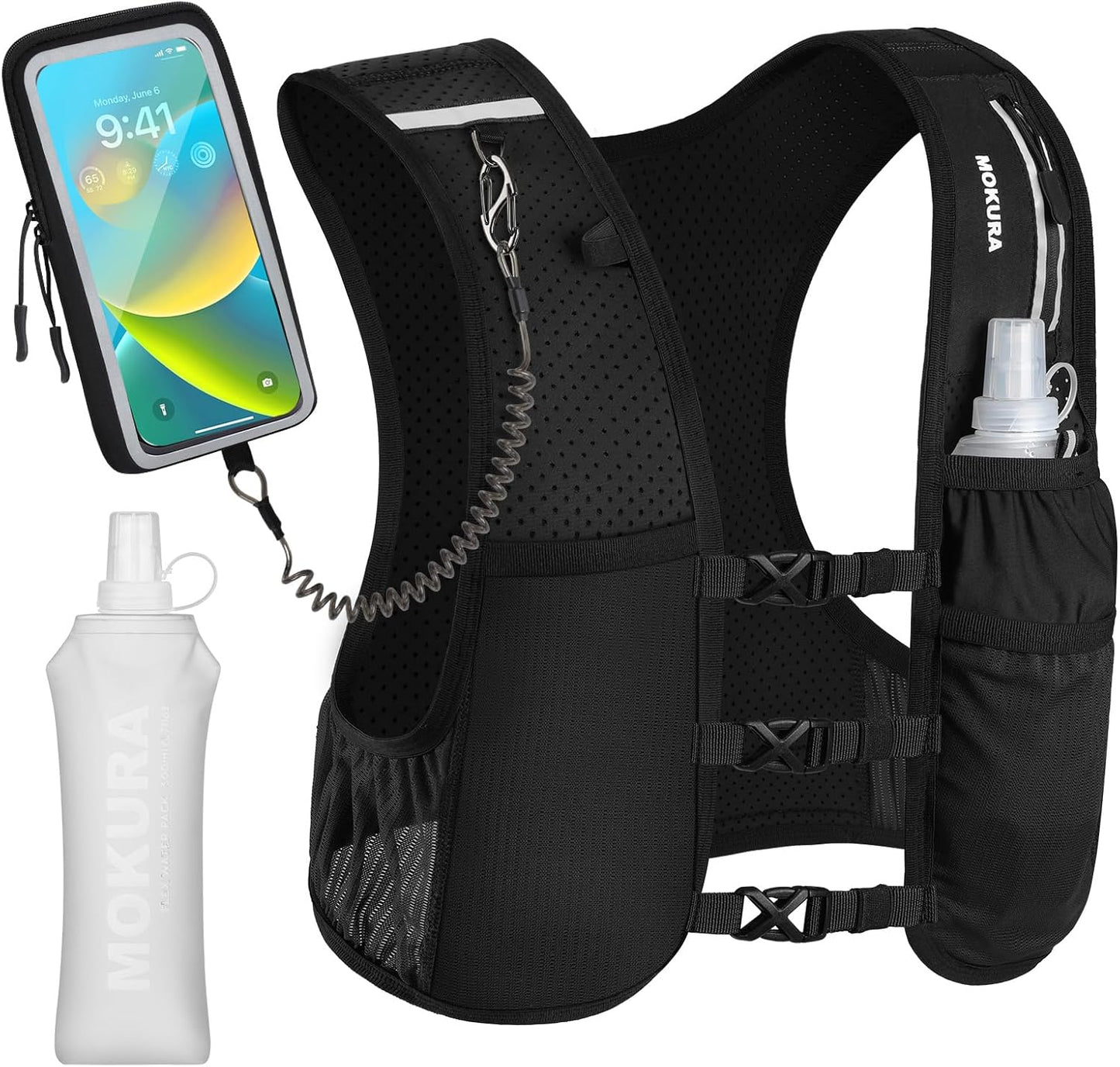 MOKURA Running Vest for Women and Men with Hydration Features