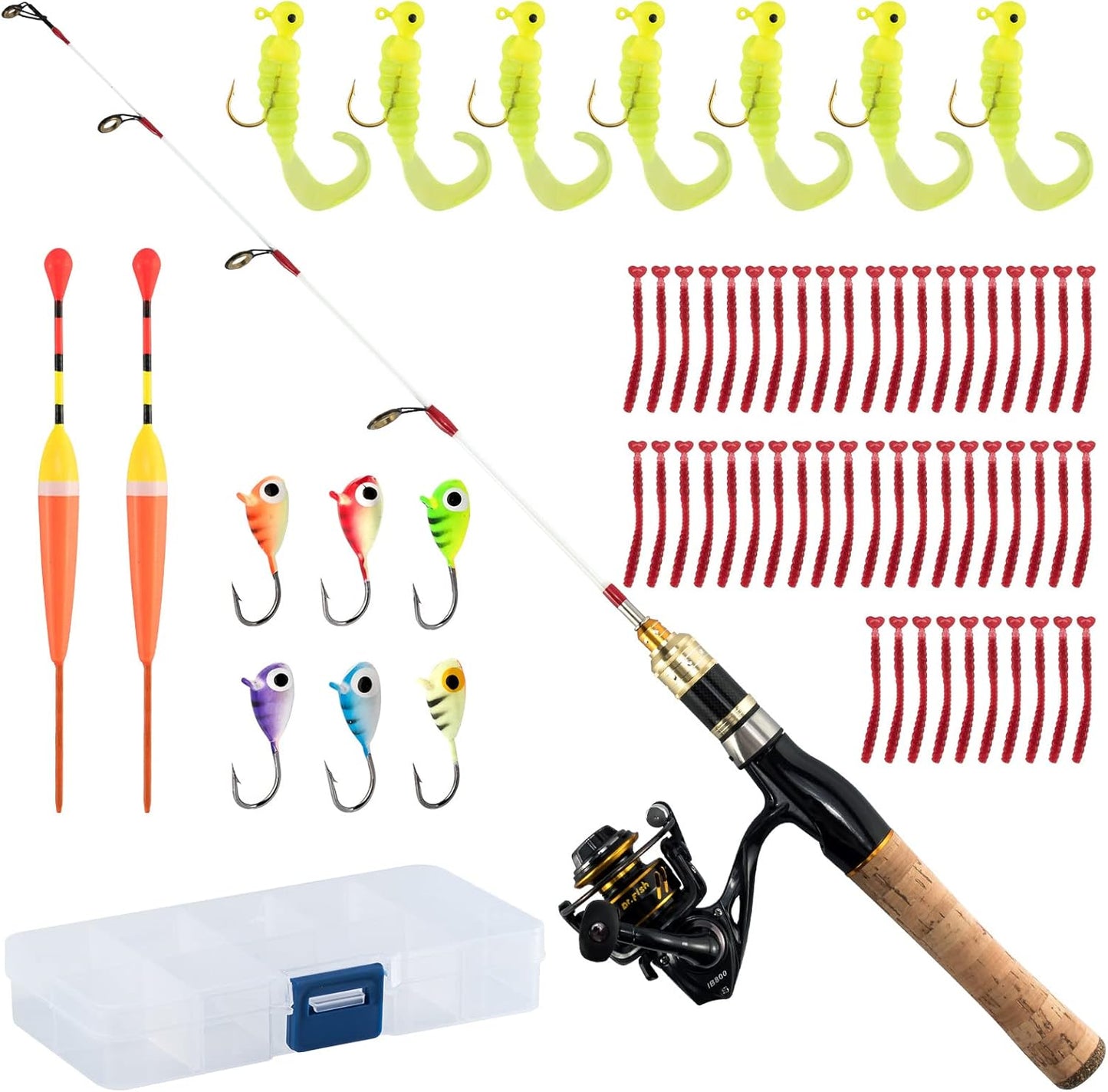 Dr.Fish Ice Fishing Combo Kit - Travel-Friendly Spinning Set