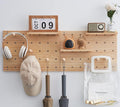 Wood Pegboard Combination Wall Organizer Kit - Flexible Wooden Display