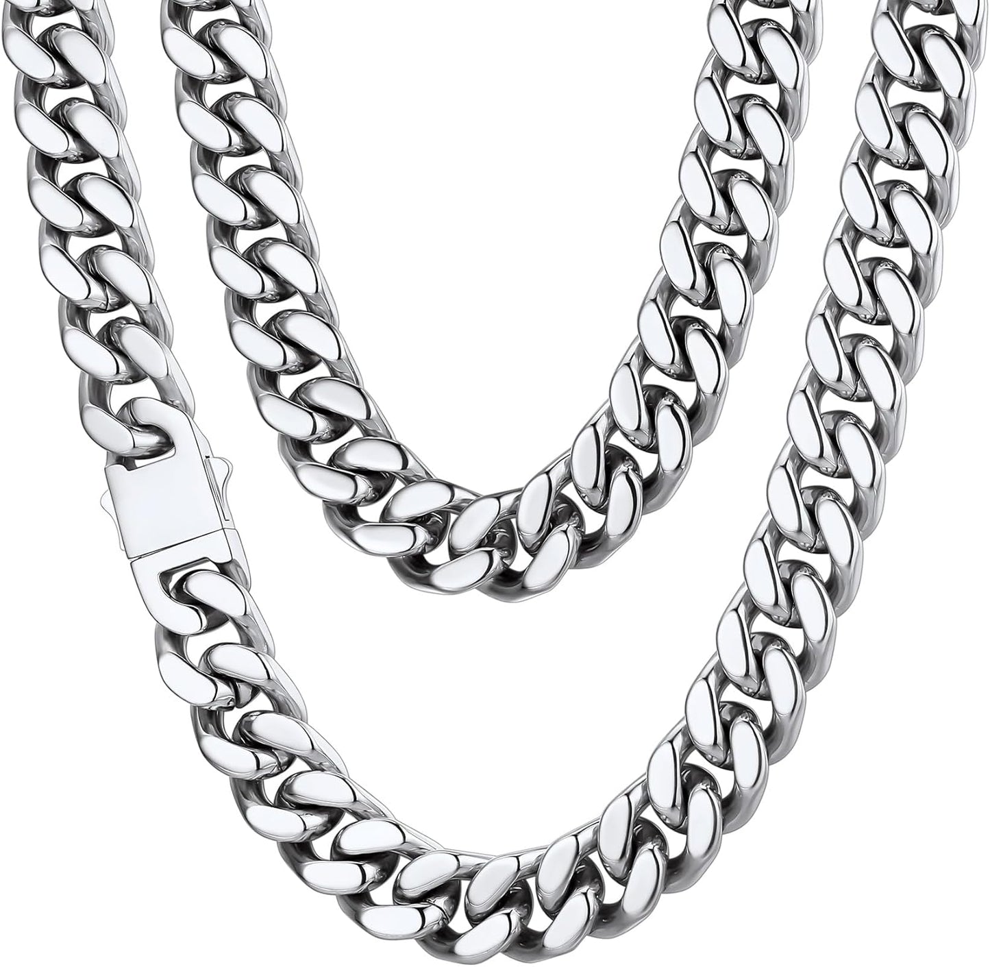 ChainsHouse Stainless Steel Mens Cuban Link Chain Necklace Gift