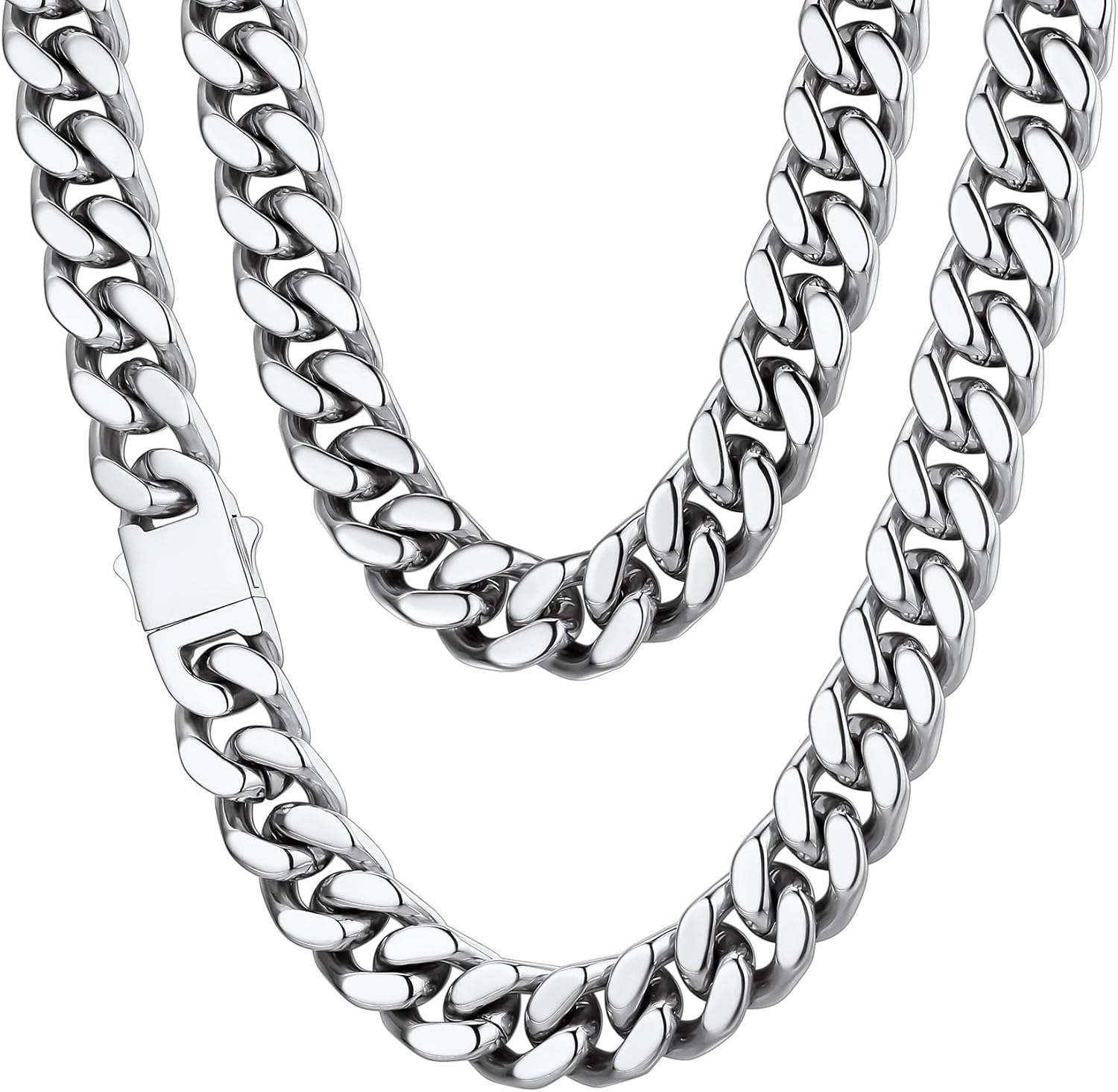 ChainsHouse Stainless Steel Mens Cuban Link Chain Necklace Gift