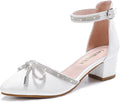 Girls Sandals Closed Toe High Heels Pointed Toe Ankle Strap Pumps