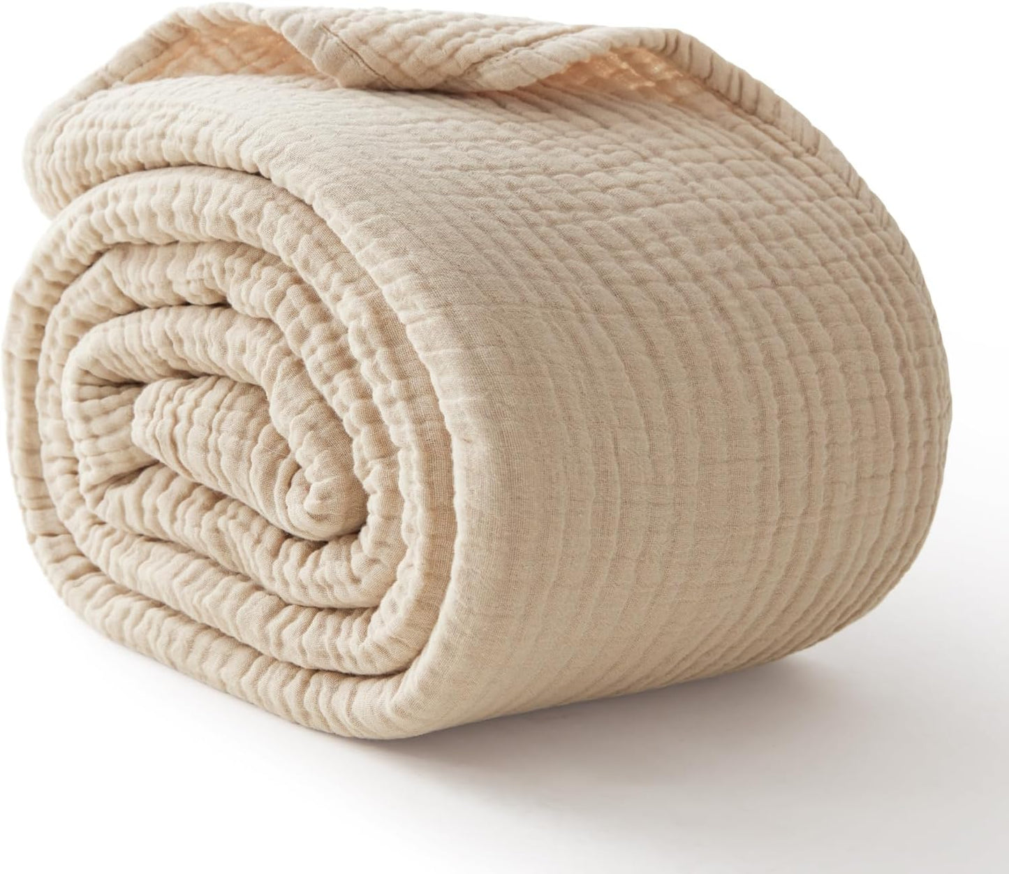 100% Cotton Muslin Blanket Twin for All Season Comfort