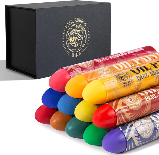 Paul Rubens Jumbo Oil Pastels Set - 12 Vibrant Colors for Artists