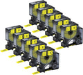 NineLeaf 10 Pack Compatible DYMO Rhino 18490 12mm Nylon Tape - Durable