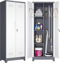 GREATMEET 65in H Broom Closet Cabinet for Organized Storage