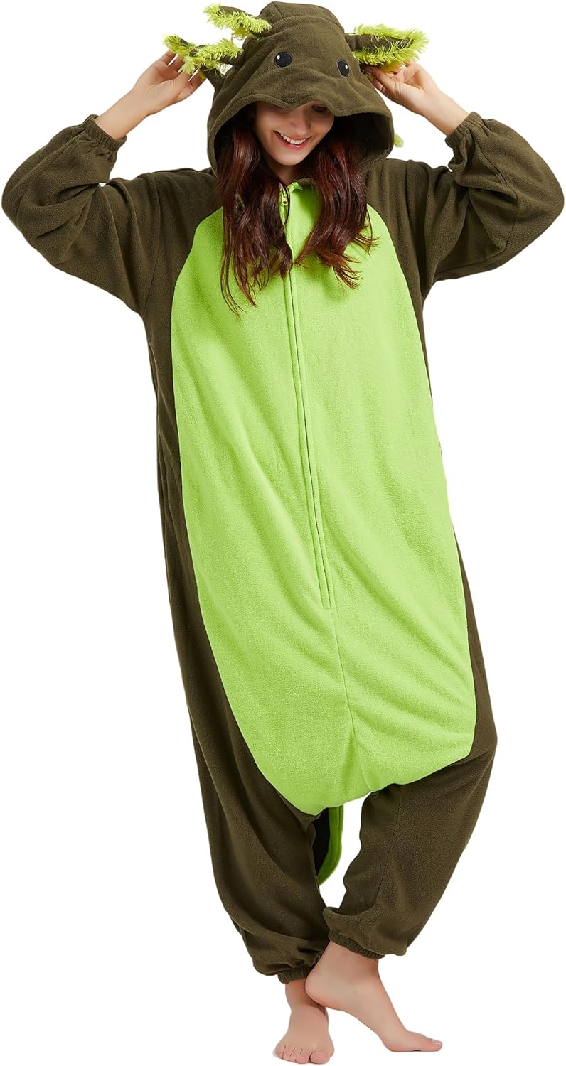 DELEY Unisex Axolotl Costume Adult Onesie for Fun Cosplay