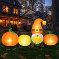 Fall Inflatable Gnome with Pumpkin 5 ft - Lighted Yard Decor