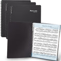 Sheet Music Folder 3 Pack Black - 40 Sleeves, Flat Open Binder