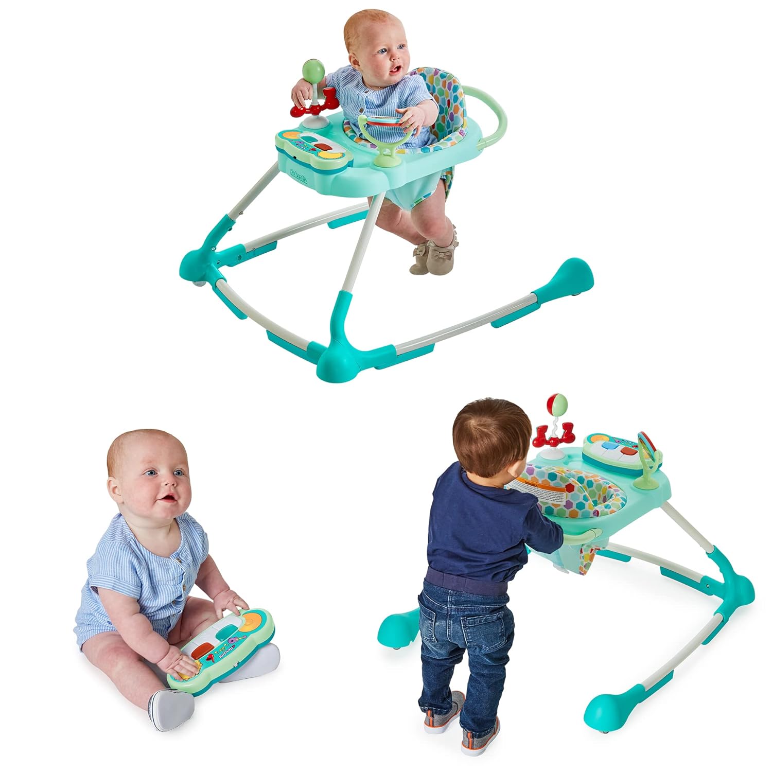 3-in-1 Kolcraft Baby Walker - Grow with Steel Base