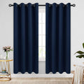 COSVIYA Grommet Blackout Room Darkening Navy Blue Curtains 72 in