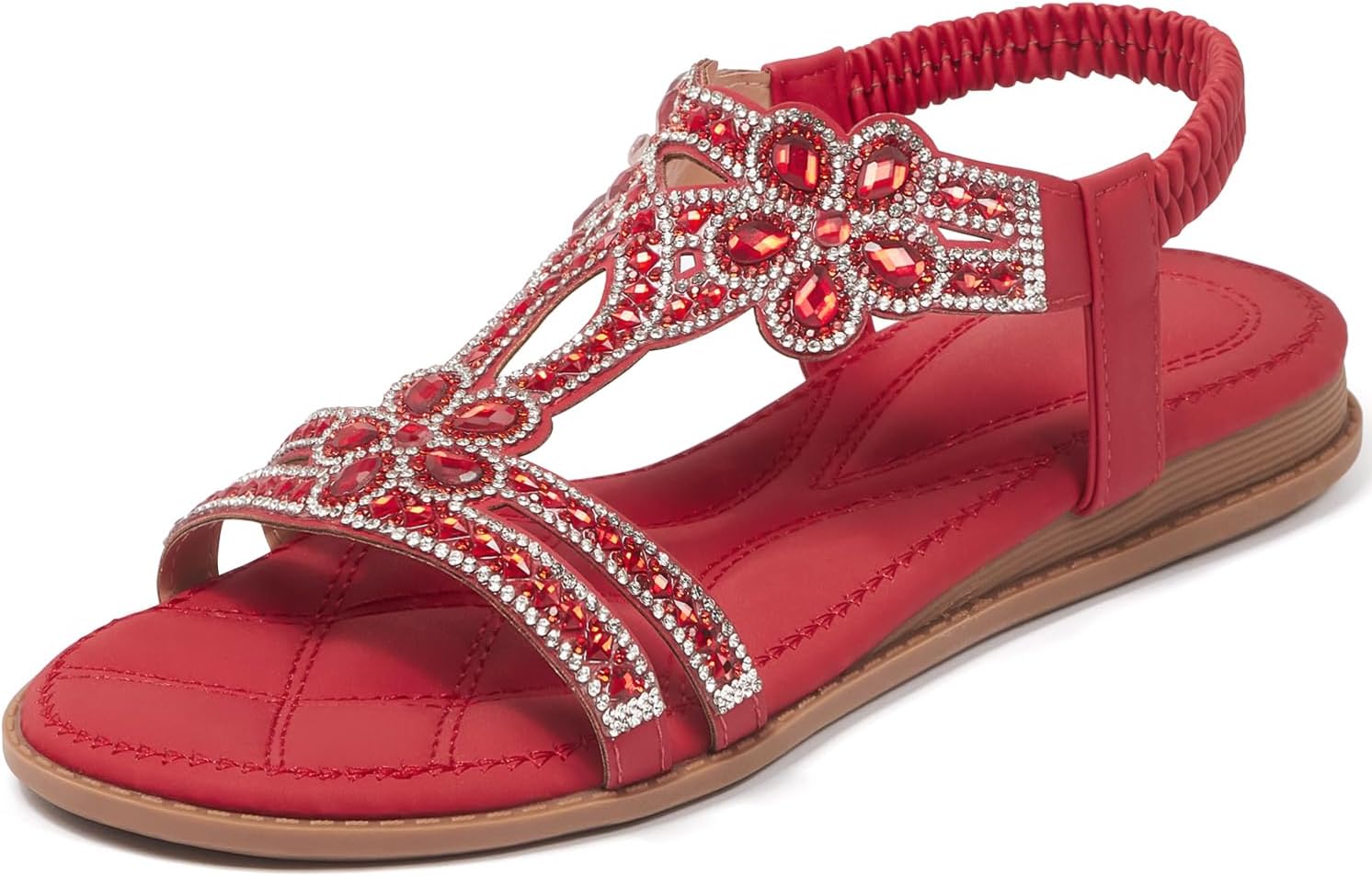 iCKER Women Rhinestone Sandals for Stylish Summer Comfort