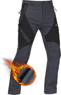 TACVASEN Men's Skiing Snow Pants Fleece Lined Waterproof Winter