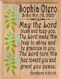 Baptism Gift Blessing PERSONALIZED Christening Plaque - Heirloom Wood