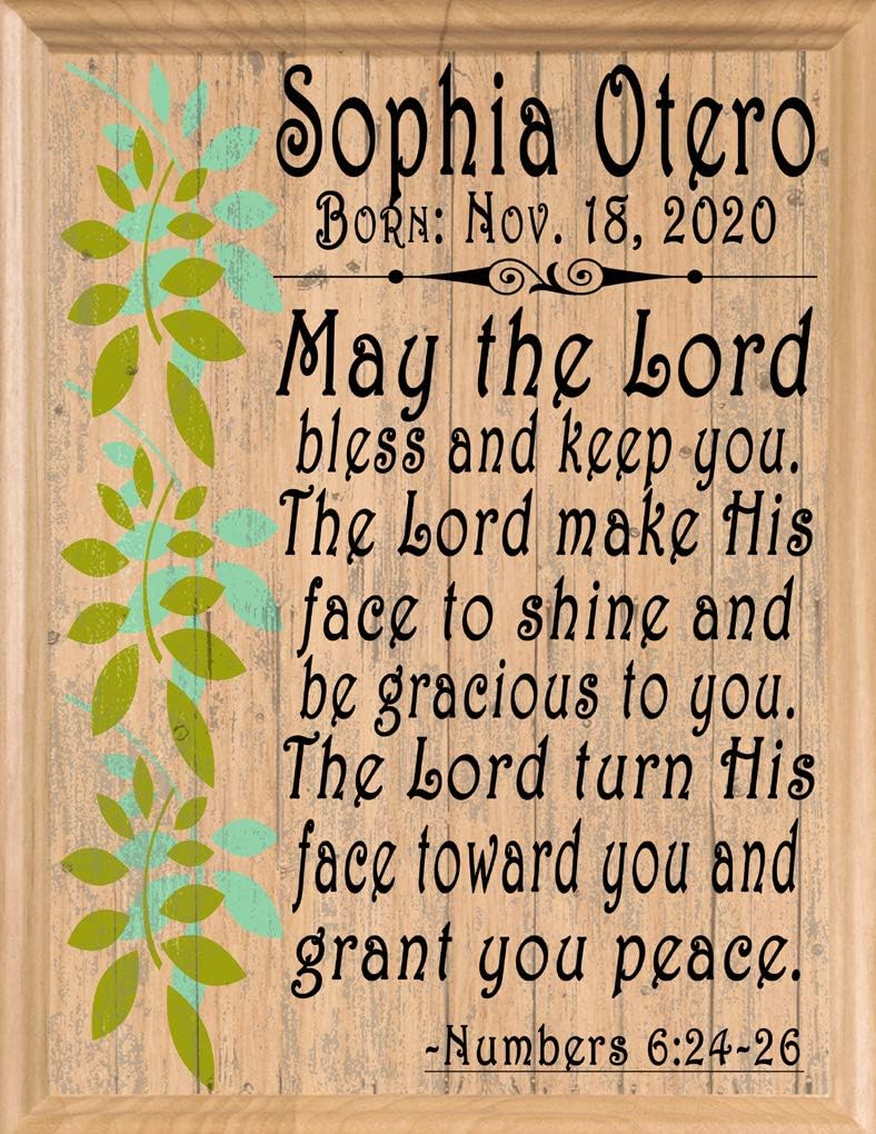 Personalized Baptism Gift Blessing for Boys and Girls Babies