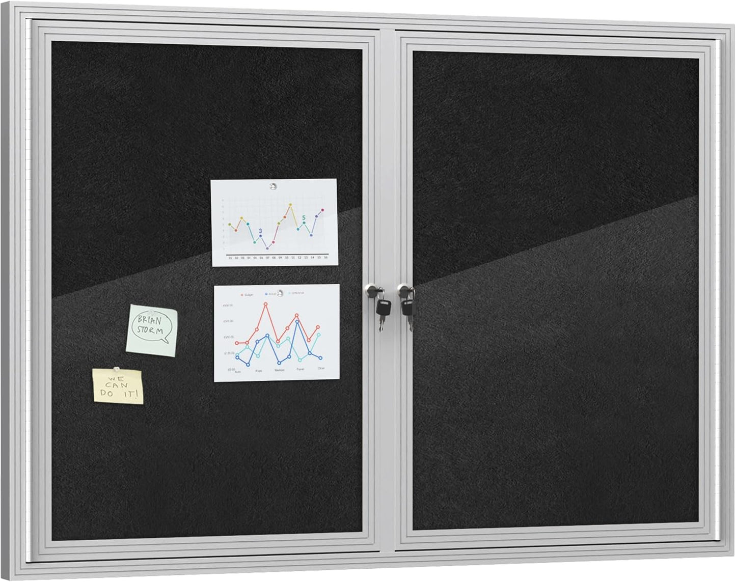 48x34 Enclosed Bulletin Board for Secure Outdoor Display