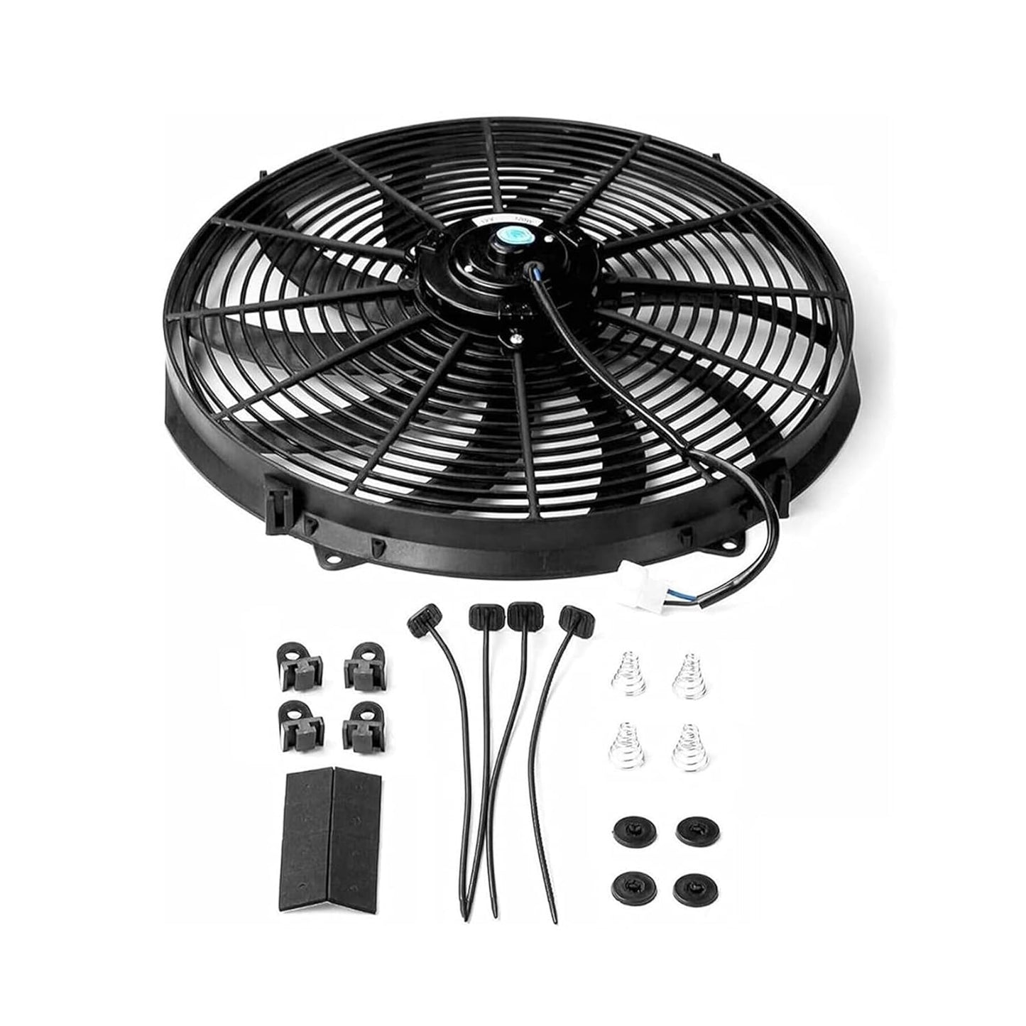 16 in Electric Radiator Cooling Fan Assembly Kit for Vehicles