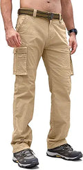 Licemere Cargo Pants for Men Relaxed Fit Cotton Casual Work Hiking