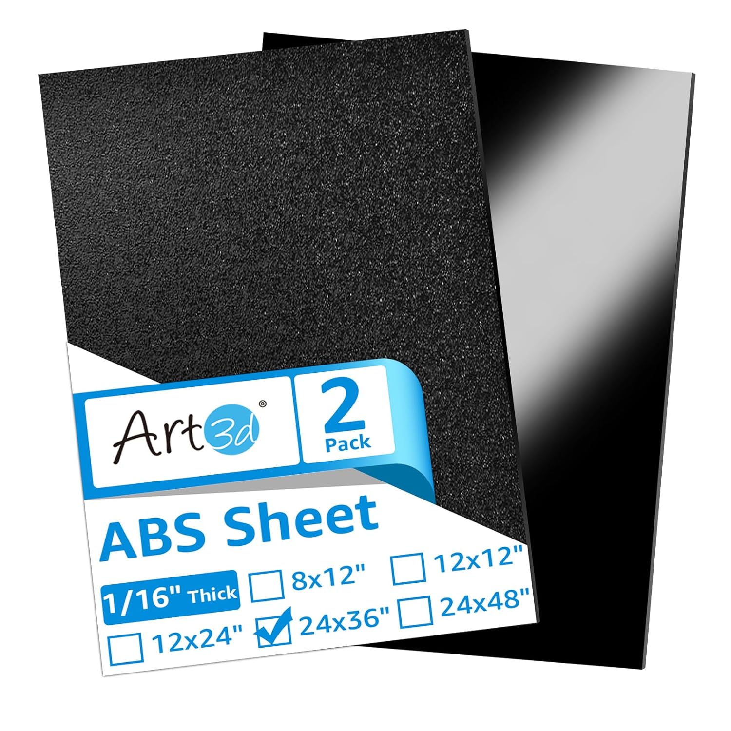 Art3d ABS Plastic Sheets 1/16 Inch Thick for Versatile Use