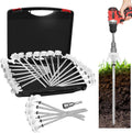 8 in Screw in Tent Stakes 30 Pack - Heavy Duty Hex Pegs