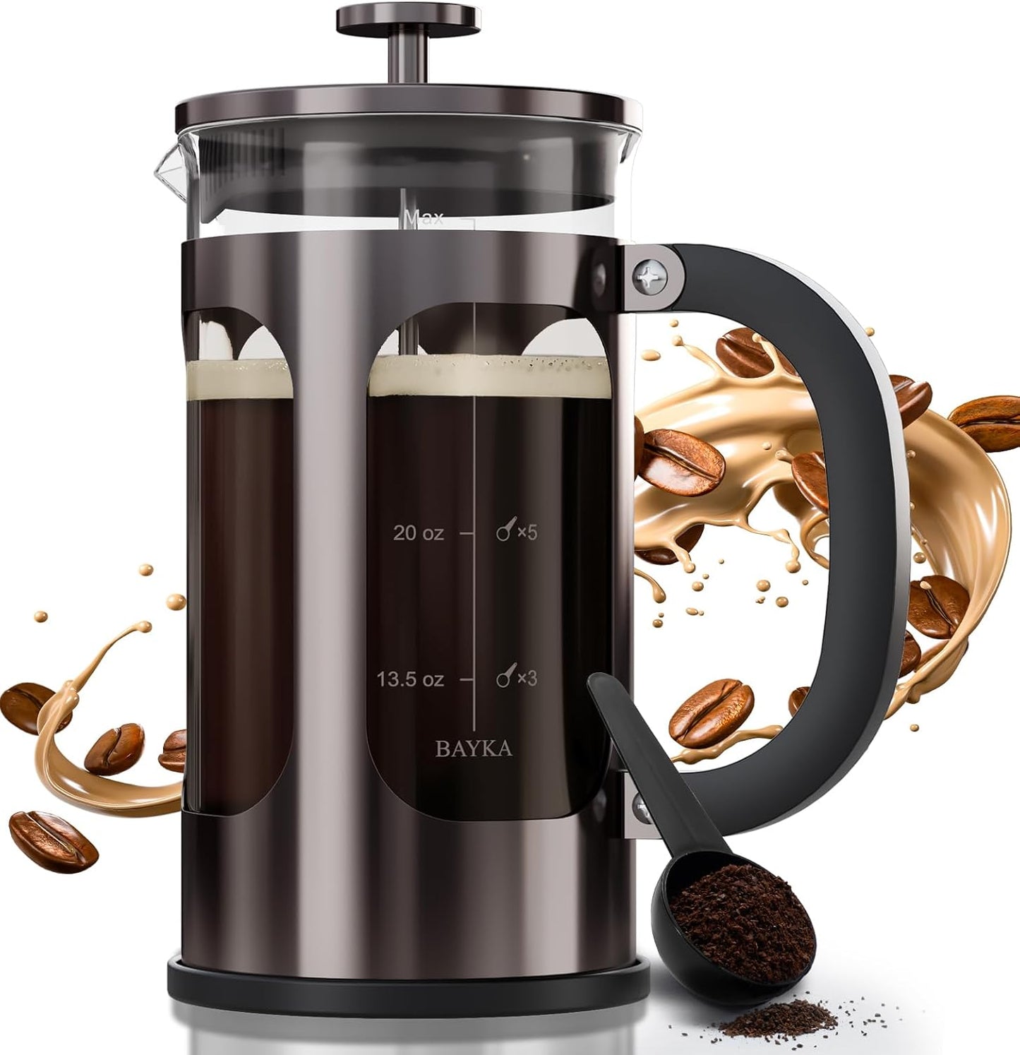 BAYKA 34oz French Press: Portable Cold Brew Cafetera