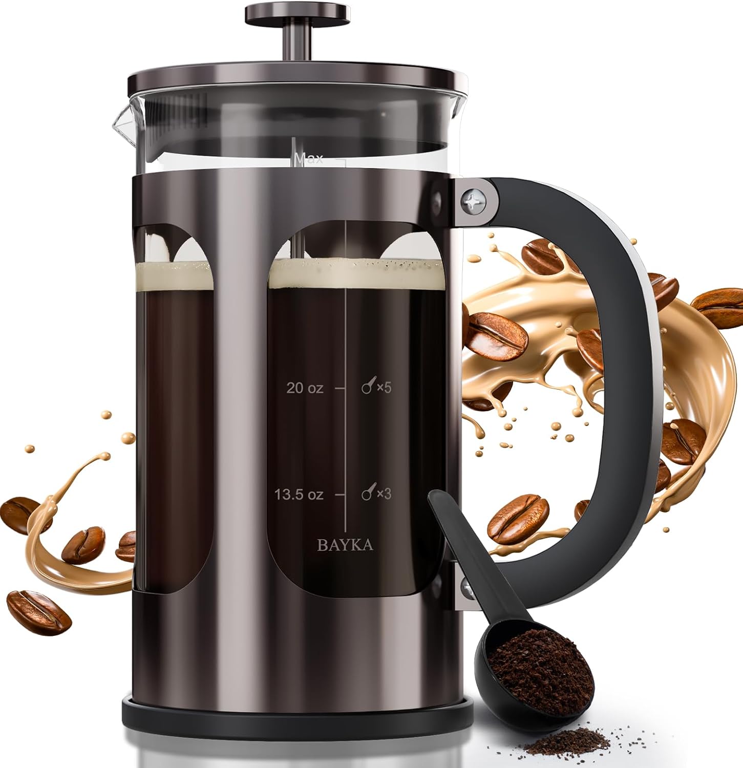 BAYKA 34oz French Press: Portable Cold Brew Cafetera