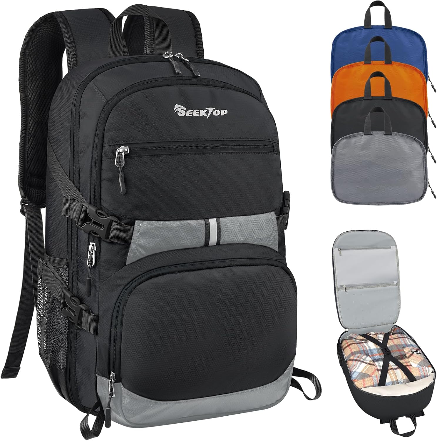 Seektop 40L Foldable Hiking Backpack for Travel and Adventure