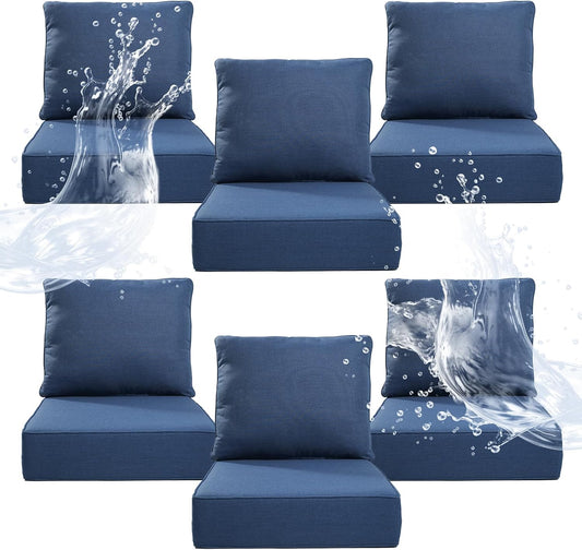 6in Thicker Outdoor Chair Cushion Set for Ultimate Comfort