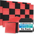 96 Pack Sound Proof Foam Panels for Walls - Studio Noise Control