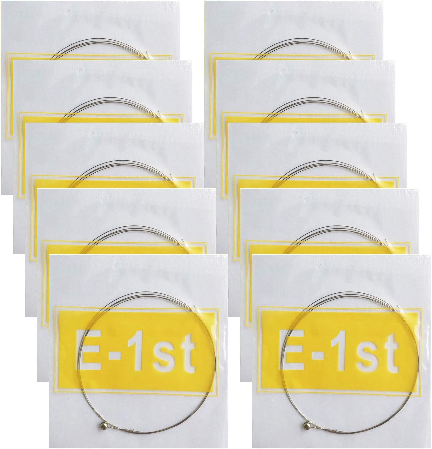 Bright Acoustic High E Strings 10 Pack by Vencetmat