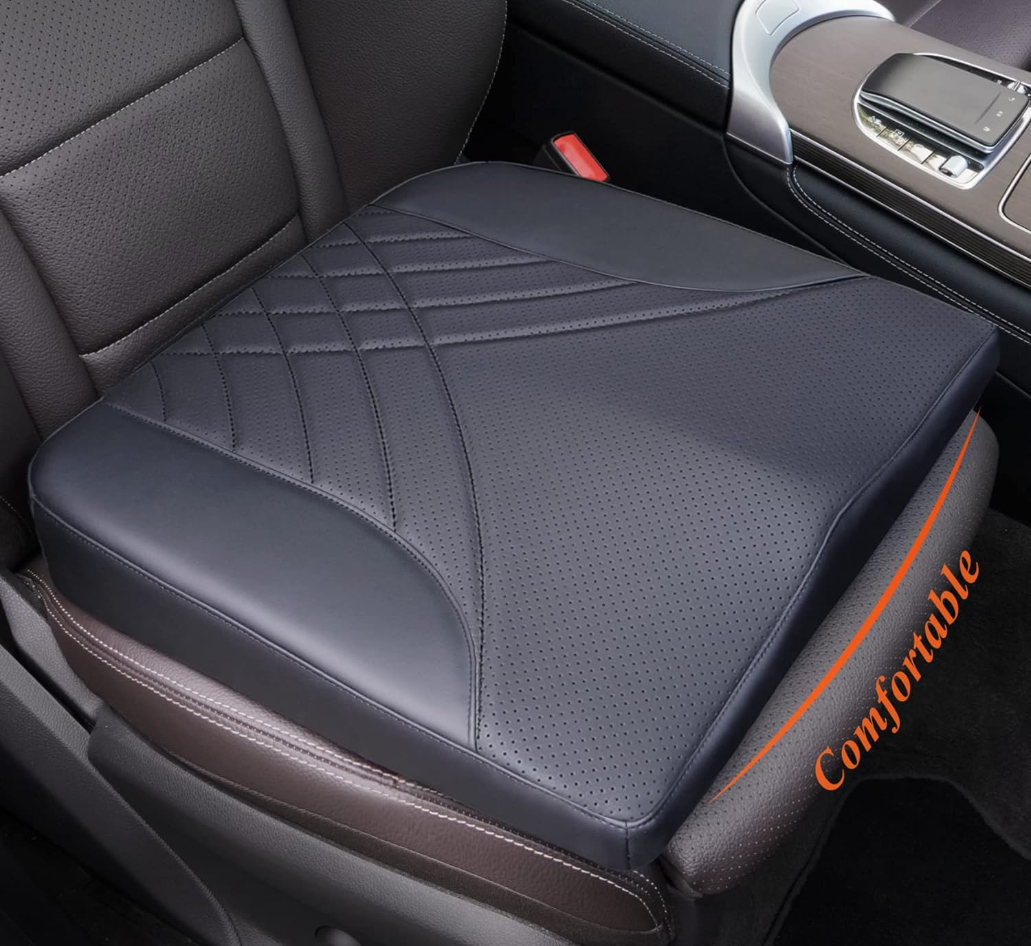 Memory Foam Car Seat Cushion - Pain Relief & Better View