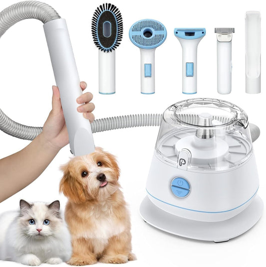 Pet Hair Vacuum & Grooming, 12000Pa Power, 2L Capacity, Quiet, 5 Tools