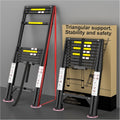 10.5 FT Telescoping Extension Ladder - Compact, Retractable Safety