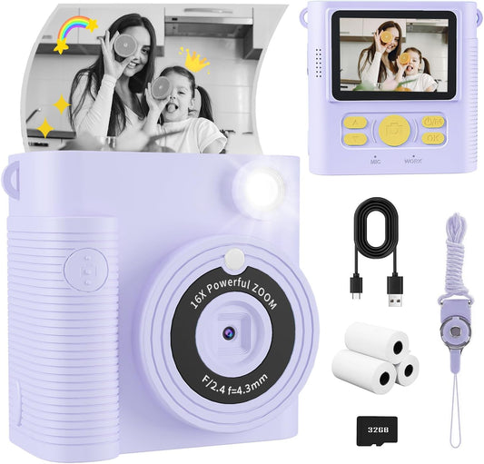 HD Instant Print Kids Camera - Perfect Gift for Ages 3-12!