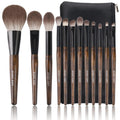 Natural Goat Hair Makeup Brush Set with Case for Professionals