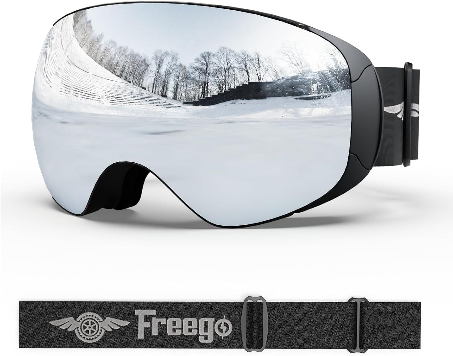 UV400 Ski Goggles: Interchangeable Lens, Unisex